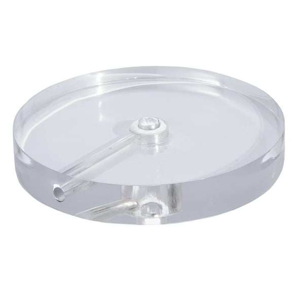 B&P Lamp® 8 Inch Diameter Round Clear Acrylic Lamp Base With Wire Way