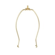 B&P Lamp  8 Inch Lamp Cup Shade Harp Holder for Table and Floor Lamps, Brass Plated Steel