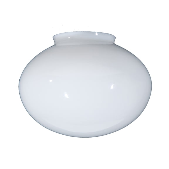 B&P Lamp® 8" Oval Shaped Opal Glass Modern Shade