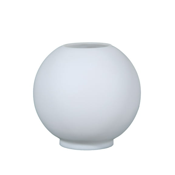 B&P Lamp 9" Diameter Satin Opal Glass Ball Lamp Shade with 4 Inch Base Fitter and 8 1/2 Inch Height