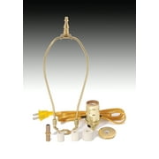 B&P Lamp  Adapter Kit w/9" harp & Brown Cord