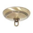 thumbnail image 1 of B&P Lamp® Antique Brass Screw Collar Ribbed Ceiling Light Canopy Plate Kit, 1 of 4