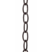 B&P Lamp® Antique Bronze Finish 5 Gauge Straight Sided Oval Lamp Chain - 3 Foot Length