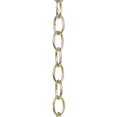 thumbnail image 1 of B&P Lamp® Baby Oval Steel Chain, 3/4 Inch by 5/8 Inch Links, Brass Plated, 1 of 2