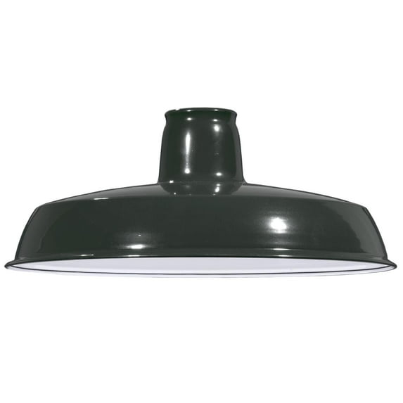 B&P Lamp® Black Industrial Benjamin Style Metal Shade