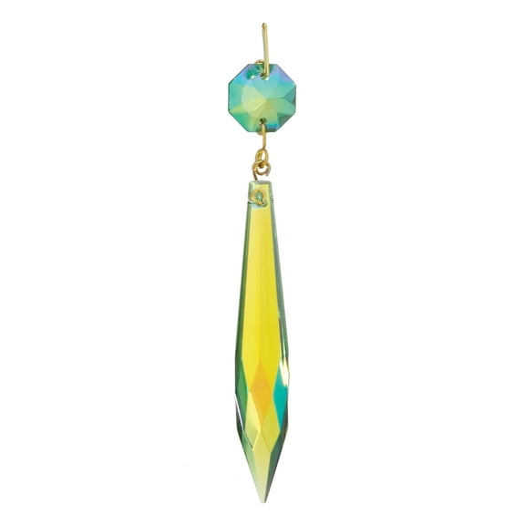 B&P Lamp® Blue/Green Iridescent U-Drop Crystal Chandelier Light Replacement Pendant Prism