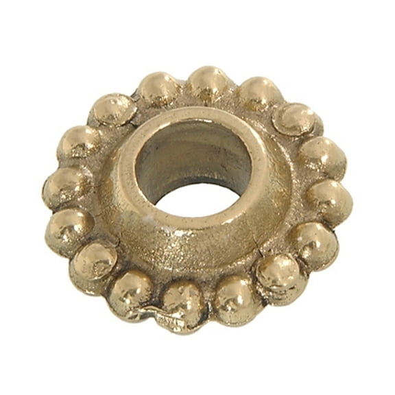 B&P Lamp® Brass "Beaded" Seating Ring For 3/4" Tube, Pol. & Lacq. Brass