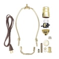 thumbnail image 1 of B&P Lamp® Brass Plated Finish Table Lamp Wiring Kit with a 10 Inch Harp and Push-Thru Socket, 1 of 5