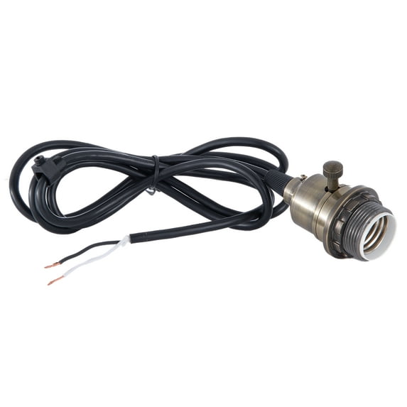 B&P Lamp® Brass Plated Turn Knob Pendant Lamp Socket And Canopy Set