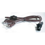 B&P Lamp  Brown Color Cord Set W/Switch And Candelabra Socket