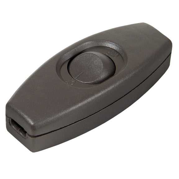 B&P Lamp® Brown In Line Feed Through Rocker Switch