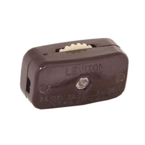 B&P LampĀ® Brown Rotary On-Off Lamp Cord Switch, For Spt-1 Cord