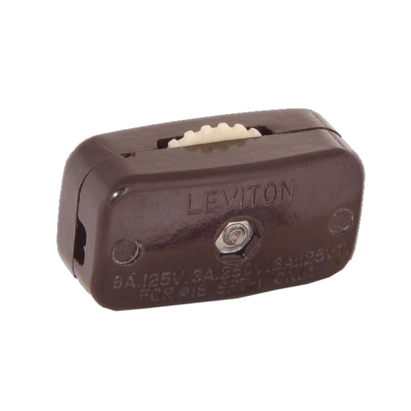 B&P Lamp® Brown Rotary On-Off Lamp Cord Switch, For Spt-1 Cord