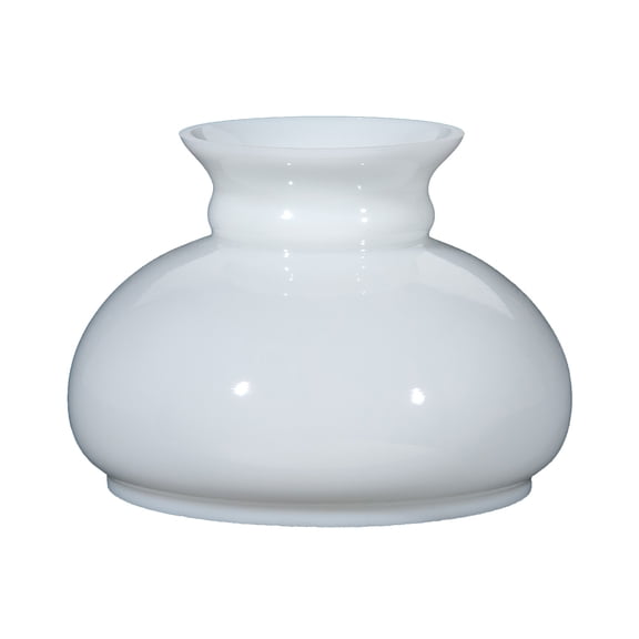 B&P Lamp Cased White Plain Style Student Shade