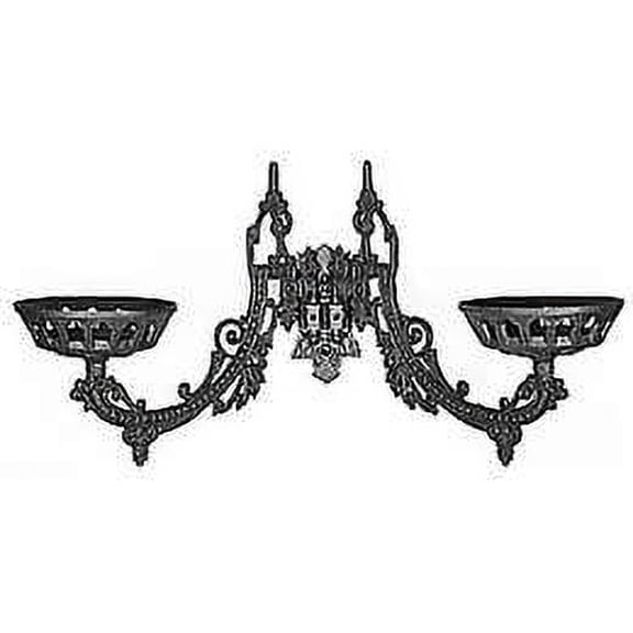 B&P LampĀ® Cast Iron Double Wall Bracket Lamp