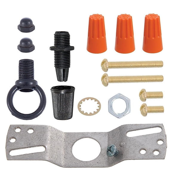 B&P Lamp® Ceiling Canopy Mounting Kit, Black Finish