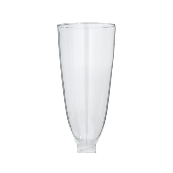 B&P Lamp® Large Clear Glass Colonial Style Lamp Shade (10 3/8 Inch Height) for Vintage and Antique Style Globes