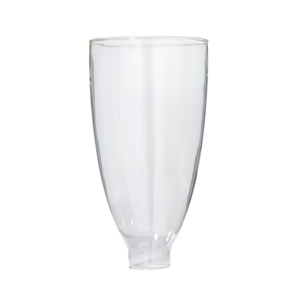 B&P Lamp® Medium Clear Glass Colonial Style Lamp Shade (8 1/2 Inch Height) for Vintage and Antique Style Globes