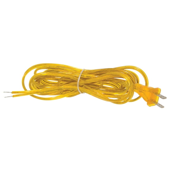 B&P Lamp® Clear Gold, Tin Tipped, 12 Feet Long SPT-2 Lamp Cord