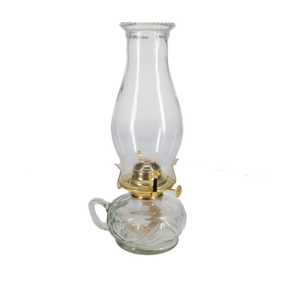 B&P Lamp® Clear United Hearts Finger Lamp with Brass Plated Hardware (67470CB)