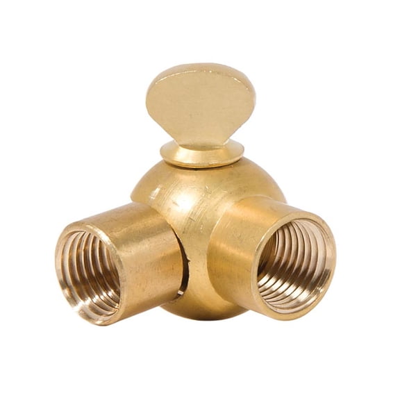 B&P Lamp® Die Cast Brass Open Ball Swivel Tapped 1/4IP on Each End