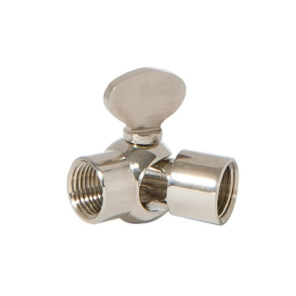 B&P Lamp® Die Cast Brass Open Ball Swivel with Butterfly Knob, Polished Nickel