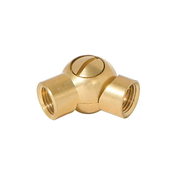 B&P Lamp® Die Cast Brass Swivel with a Slotted Screw, 1/8IP on Each End, Unfinished