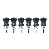 B&P Lamp® E12 Candelabra Socket with External Threads, Ring, Hickey, and 8 Inch Long Wire Leads, 6 Pack