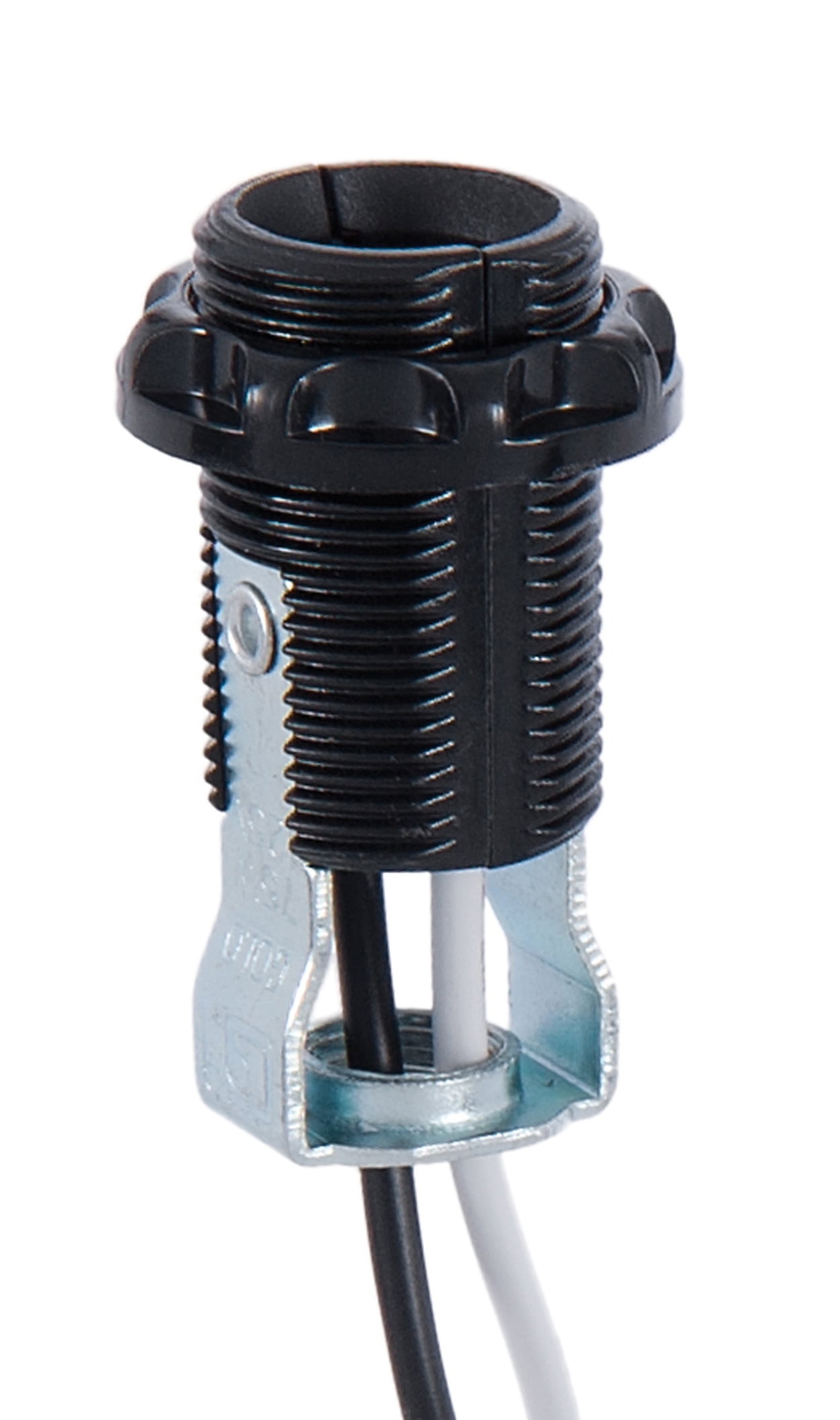 B\u0026P Lamp E12 candelabra socket with external threads, ring, hickey, and 12\, image size:1250x2112