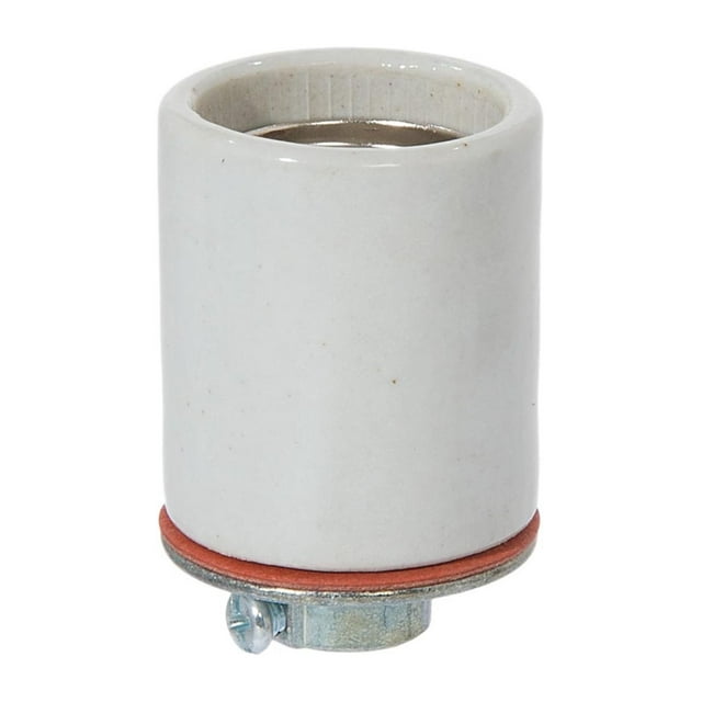 B&P Lamp E26 Heat Resistant Keyless Porcelain Socket for Ceiling Fixtures and Lamp Repair, 1/4IP Cap