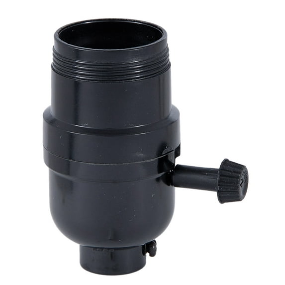 B&P Lamp® E26 Medium Base Phenolic On/Off Turn-Knob Socket with UNO Threads