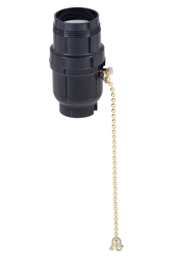 ® E26 Medium Base Phenolic Pull-Chain Socket with UNO Threads