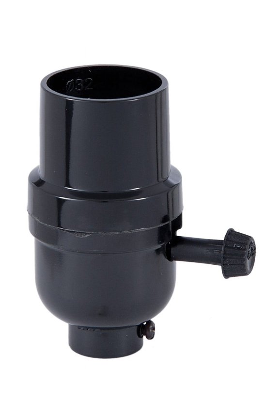 ® E26 Medium Base Phenolic Turn-Knob On/Off Socket