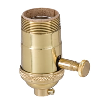 Brass Shell Lamp Socket With Keyless Interior - UNO Thread - Multiple Finishes