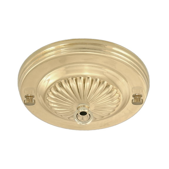 B&P Lamp® Embossed, Solid Brass Canopy, 5 1/4" Dia., Polished & Lacq.