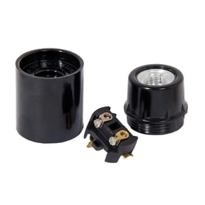 B&P Lamp® Euro Style, E12 Phenolic Candelabra Lamp Socket, Smooth Shell