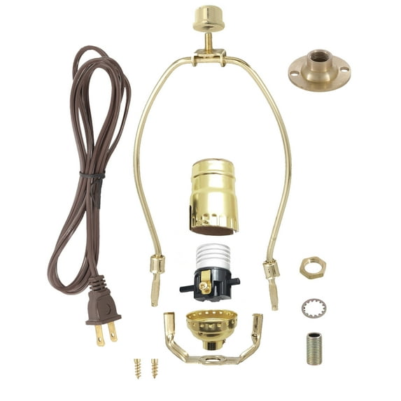 B&P Lamp® Flange Base Make-A-Lamp Kit with a 6 Inch Harp