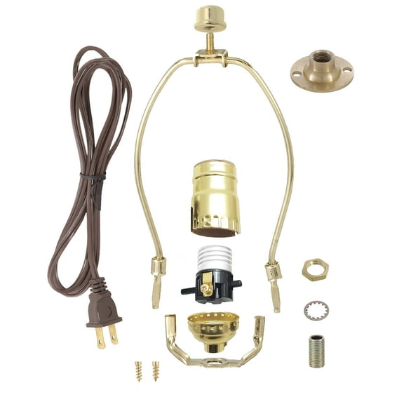 B&P Lamp® Flange Base Make-A-Lamp Kit with a 7 Inch Harp