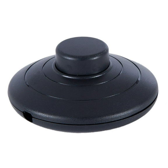 B&P Lamp® Floor Switch with On-Off Push Button (Black)