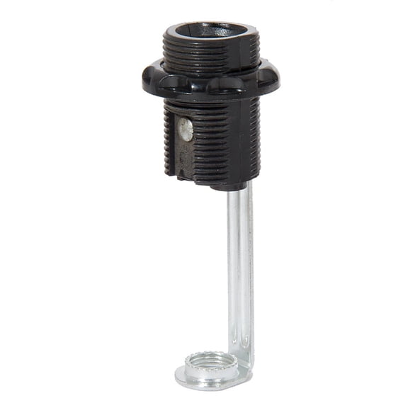 B&P Lamp® Fully Threaded Phenolic Candelabra E12 Socket with Phenolic Ring and Push-In Terminals, 3 Inch Height