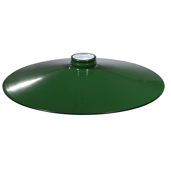 B&P Lamp® Green, Industrial Style Flat Metal Lamp Shade, 14" Diameter