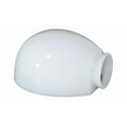 thumbnail image 1 of B&P Lamp® Half Shell Design Mid-Century Modern Bathroom Fixture Shade In Opal Glass With 2 1/4 Inch Lipped Fitter, 1 of 2