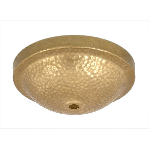 B&P Lamp Hammered Arts & Crafts Design Canopy, No Hardware, Unfinished Brass
