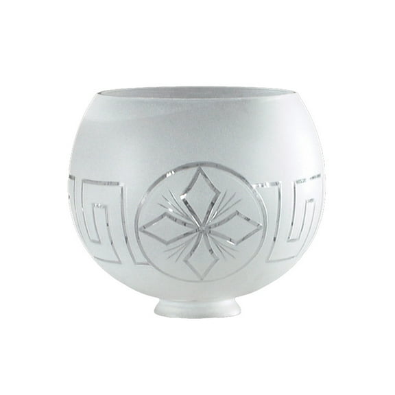 B&P Lamp Hand Cut "Starburst & Greek Key" Gasolier Shade