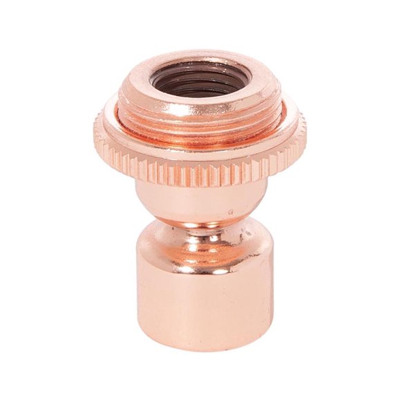 B&P Lamp® Hang Straight Screw Collar Swivel, 1/4IP x 1/4IP, Polished Copper