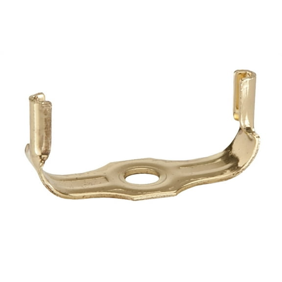 B&P Lamp® Heavy Duty Wide Lamp Shade Shade Harp Holder Holder Base, 1/8IP, Brass Plated Steel