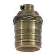 thumbnail image 1 of B&P Lamp® Heavy Turned Brass Keyless Sockets, Antique Brrass Finish, Keyless (No Switch), No Uno Thread, 1 of 2