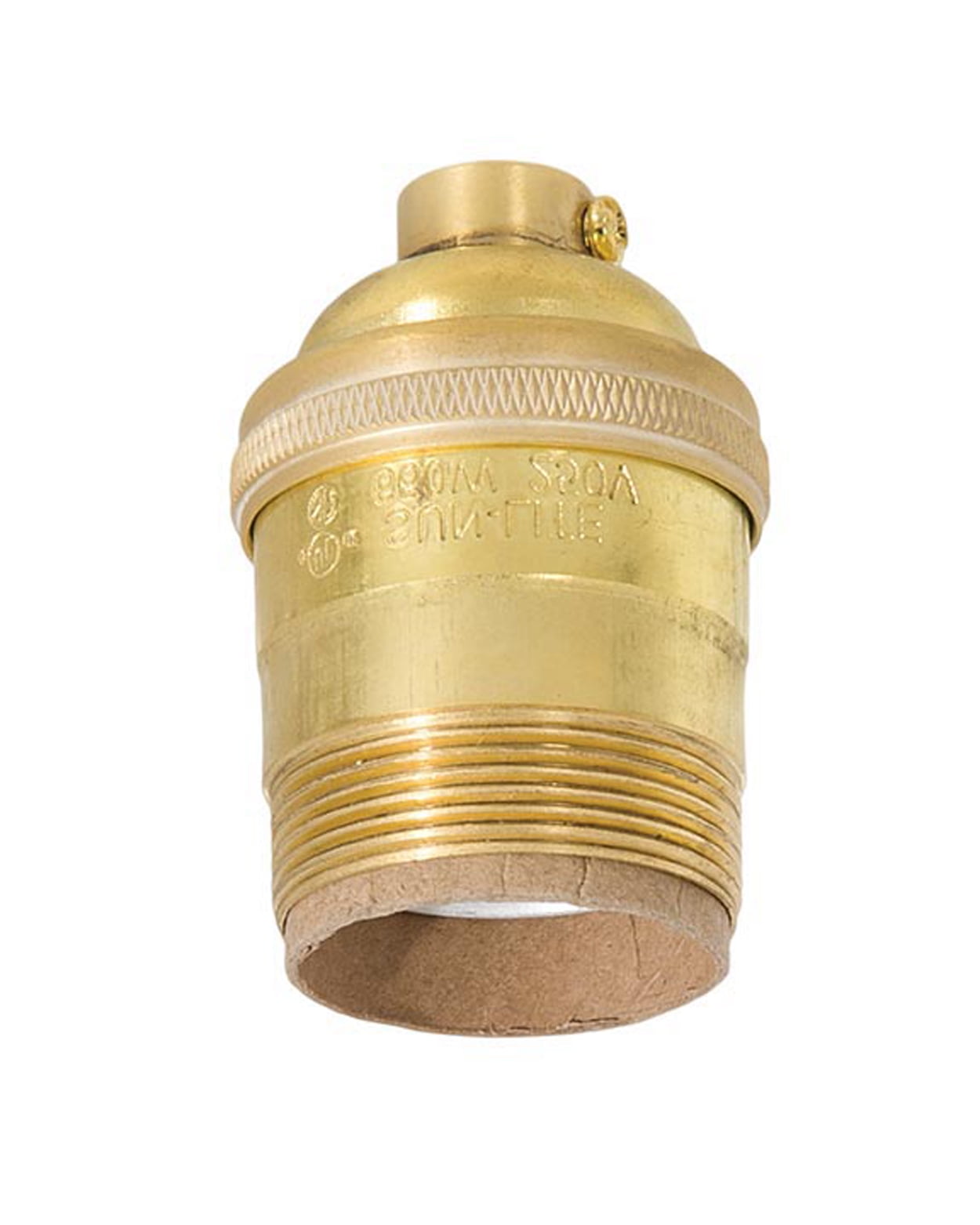 B&P Lamp® Heavy Turned Brass Keyless Sockets, Unfinished Brass, Keyless ...