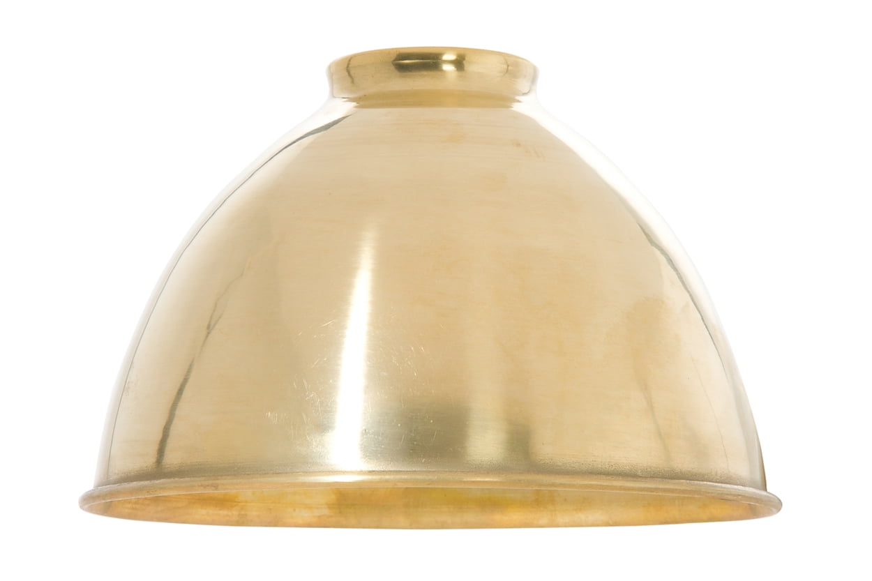 B & P Industrieschirm Aus Metall, Weiß, Porzellan-Emaille-Finish - Ø18.4cm, Höhe 10.2cm