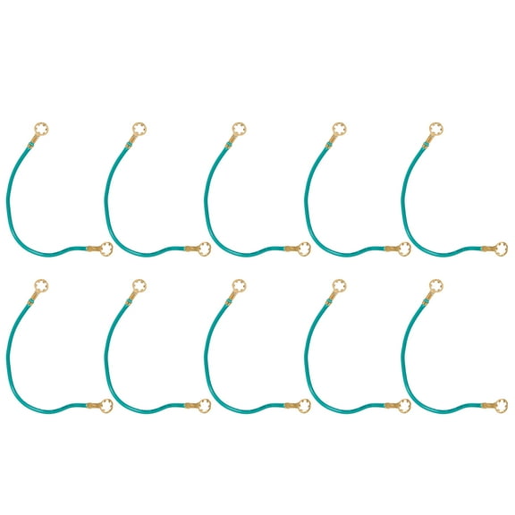 B&P Lamp Insulated Ceiling Canopy Ground Wire, 7 Inches Long, 18 Gauge, 8-32 Lugs On Each End, Pack of 10